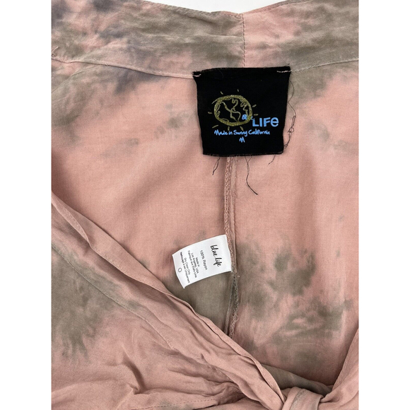 REVOLVE Blue Life Aura Wrap Skirt Women M Tie Dye Tie Drapy Maxi Red Medium BOHO - Picture 5 of 10